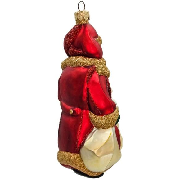 Patricia Breen Cubist Santa Claus Red Gold Accent Cubism Art Christmas Ornament - Picture 6 of 11